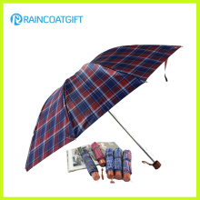 Promotional Aluminum Auto Open Close Windproof 3 Fold Umbrella with Pouch